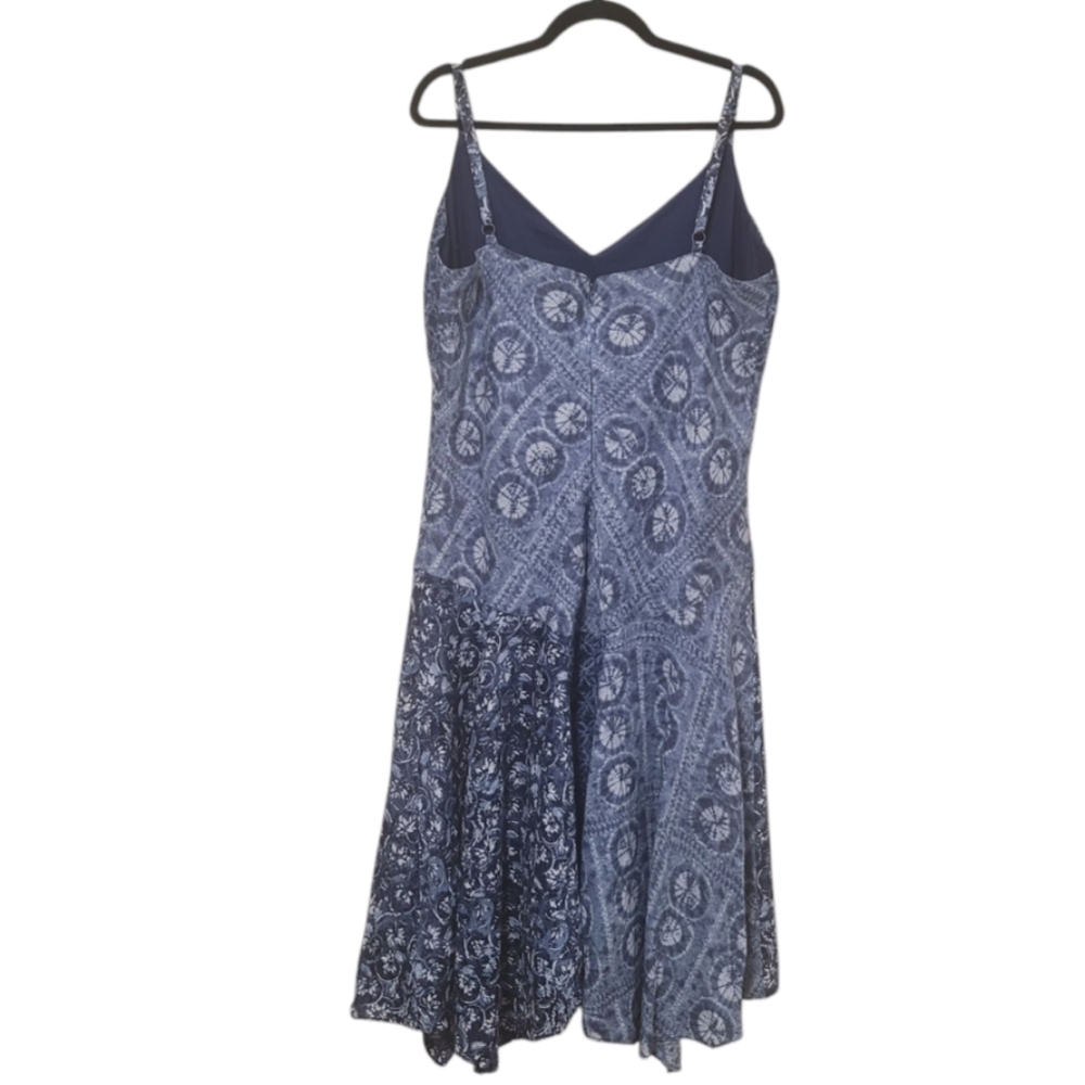 Lauren Ralph Lauren Patchwork Print Linen Sleeveless Dress - 16 - Like New - Picture 7 of 10